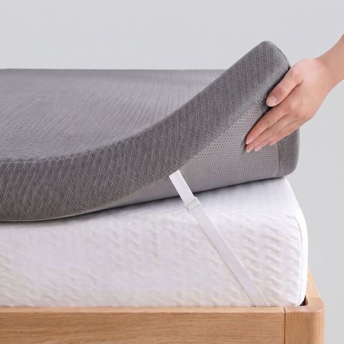 Nelaukoko 3-Inch Gel Memory Foam Twin XL Topper, Gray