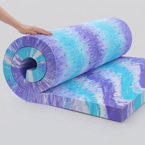 Nelaukoko 3-Inch Plush Gel Twin XL Topper, Blue